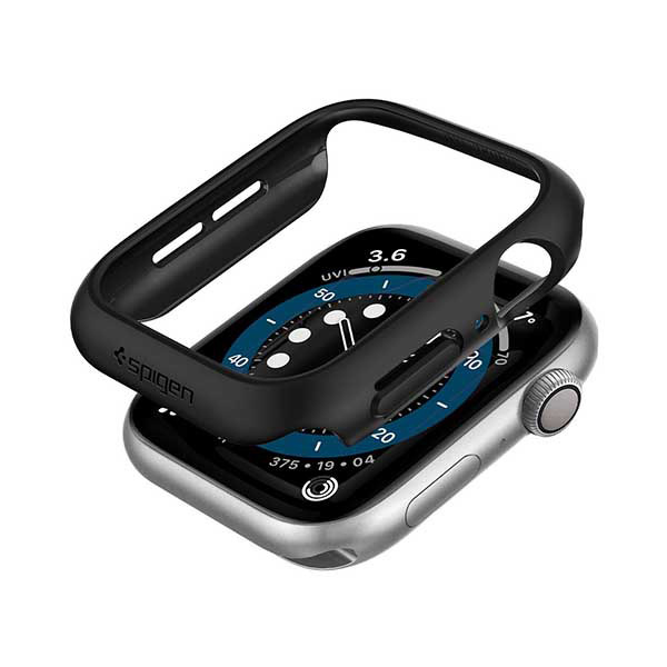 قاب اپل‌واچ 40mm اسپیگن مدل Thin Fit Spigen Thin Fit Black Apple Watch 40mm Case