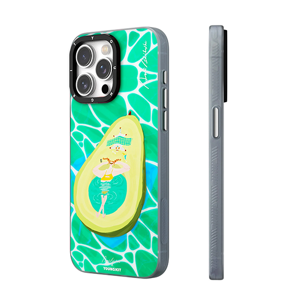 قاب آیفون 15Pro Max یانگکیت مدل Aki Ishibashi Summer Popsicle YOUNGKIT Aki Ishibashi Summer Popsicle Avocado iPhone 15 Pro Max Case