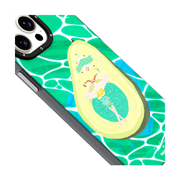 قاب آیفون 15Pro Max یانگکیت مدل Aki Ishibashi Summer Popsicle YOUNGKIT Aki Ishibashi Summer Popsicle Avocado iPhone 15 Pro Max Case