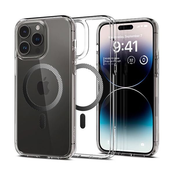 قاب آیفون 14Pro Max اسپیگن مدل Ultra Hybrid Mag Spigen Ultra Hybrid Mag Carbon Fiber iPhone 14 Pro Max Case