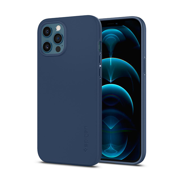 قاب آیفون 12Pro Max اسپیگن مدل Thin Fit Spigen Thin Fit Deep Blue iPhone 12 Pro Max Case