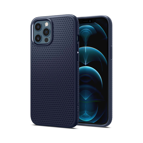 قاب آیفون 12/12Pro اسپیگن مدل Liquid Air Spigen Liquid Air Navy Blue iPhone 12/12 Pro Case