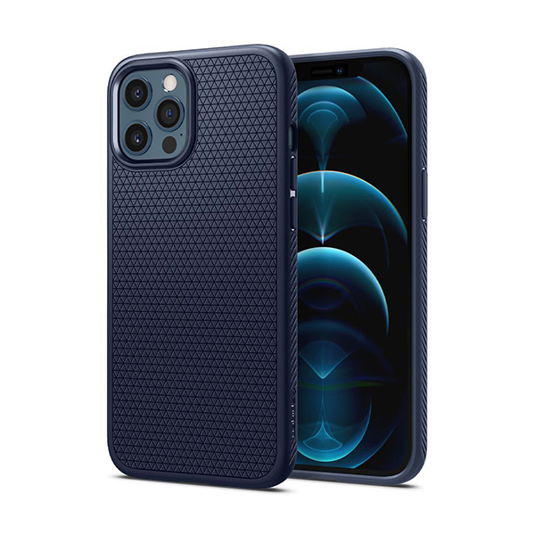 قاب آیفون 12Pro Max اسپیگن مدل Liquid Air Spigen Liquid Air Navy Blue iPhone 12 Pro Max Case