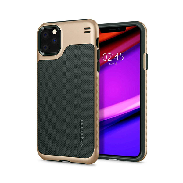 قاب آیفون 11Pro اسپیگن مدل Hybrid NX Spigen Hybrid NX Champagne Gold iPhone 11 Pro Case