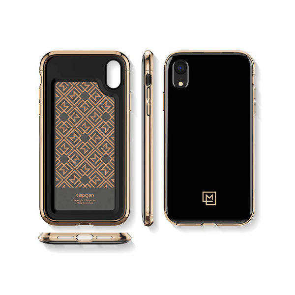 قاب آیفون Xs Max اسپیگن مدل La Manon Etui Spigen La Manon Etui Gold Black iPhone Xs Max Case