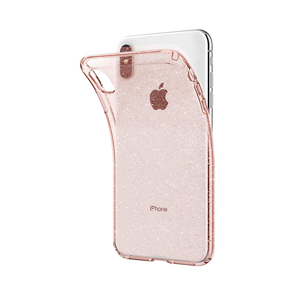 قاب آیفون Xs Max اسپیگن مدل Liquid Crystal Glitter Spigen Liquid Crystal Glitter Rose Quartz iPhone Xs Max Case