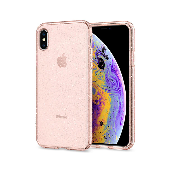 قاب آیفون X/XS اسپیگن مدل Liquid Crystal Glitter Spigen Liquid Crystal Glitter Rose Quartz iPhone X/XS Case