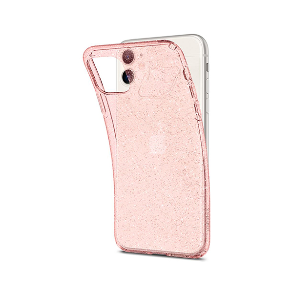 قاب آیفون 11 اسپیگن مدل Liquid Crystal Glitter Spigen Liquid Crystal Glitter Rose Quartz iPhone 11 Case