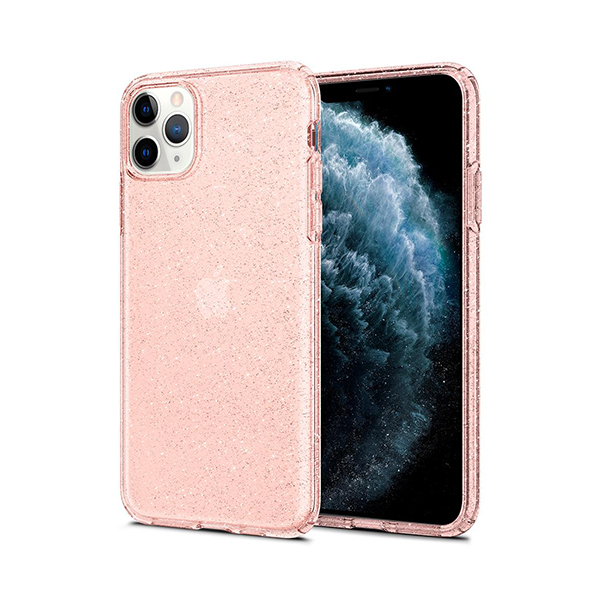 قاب آیفون 11Pro Max اسپیگن مدل Liquid Crystal Glitter Spigen Liquid Crystal Glitter Rose Quartz iPhone 11 Pro Max Case