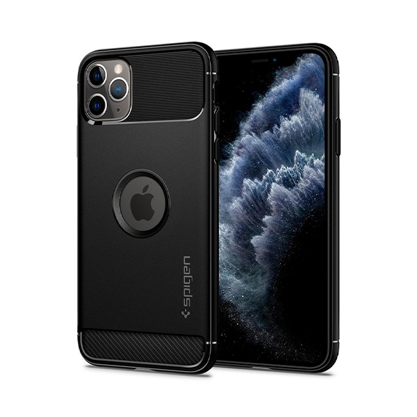 قاب آیفون 11Pro اسپیگن مدل Rugged Armor Spigen Rugged Armor Matte Black iPhone 11 Pro Case