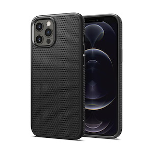 قاب آیفون 12Pro Max اسپیگن مدل Liquid Air Spigen Liquid Air Matte Black iPhone 12 Pro Max Case