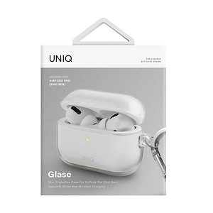 قاب ایرپاد پرو 2 یونیک مدل Glase Uniq Glase Clear AirPods Pro 2 Case