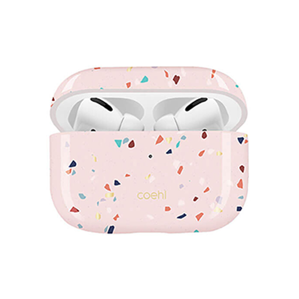 قاب ایرپاد پرو یونیک مدل Coehl Terrazzo Uniq Coehl Terrazzo Blush Pink AirPods Pro Case