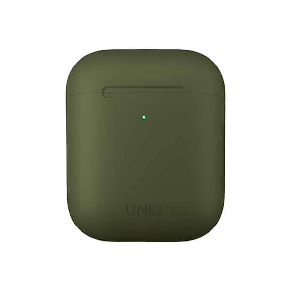 قاب ایرپاد یونیک مدل Lino Uniq Lino Silicon Dark Olive Green AirPods Case