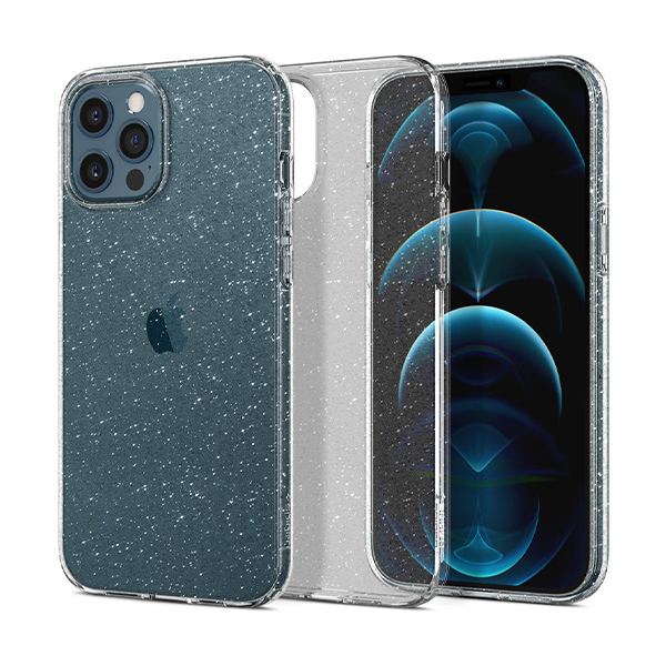 قاب آیفون 12Pro Max اسپیگن مدل Liquid Crystal Glitter Spigen Liquid Crystal Glitter Crystal Quartz iPhone 12 Pro Max Case