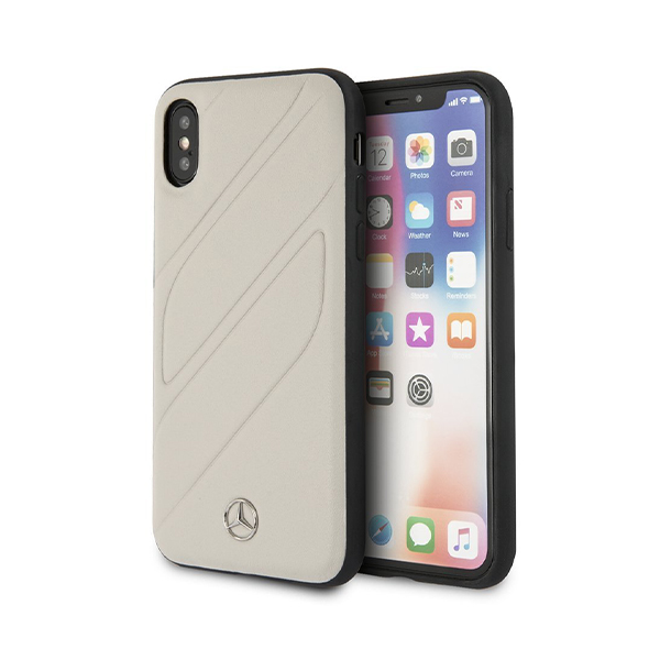 قاب آیفون X/XS سی‌جی موبایل مدل Mercedes-Benz Leather CG Mobile Mercedes-Benz Leather Beige iPhone X/XS Case