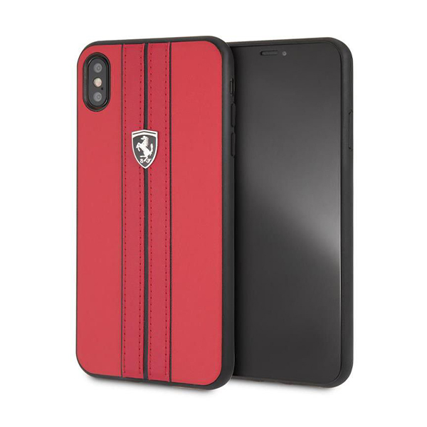 قاب آیفون XS Max سی‌جی موبایل مدل Ferrari Leather CG Mobile Ferrari Leather Red iPhone XS Max Case