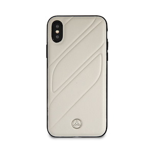 قاب آیفون X/XS سی‌جی موبایل مدل Mercedes-Benz Leather CG Mobile Mercedes-Benz Leather Beige iPhone X/XS Case