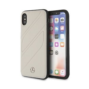 قاب آیفون X/XS سی‌جی موبایل مدل Mercedes-Benz Leather CG Mobile Mercedes-Benz Leather Beige iPhone X/XS Case