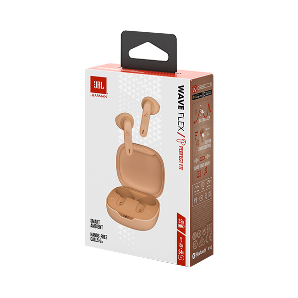 هندزفری جی‌بی‌ال مدل Wave Flex JBL Wave Flex Beige Handsfree