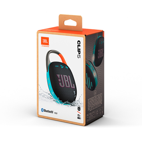 اسپیکر جی‌بی‌ال مدل Clip 5 JBL Clip 5 Black and Orange Speaker