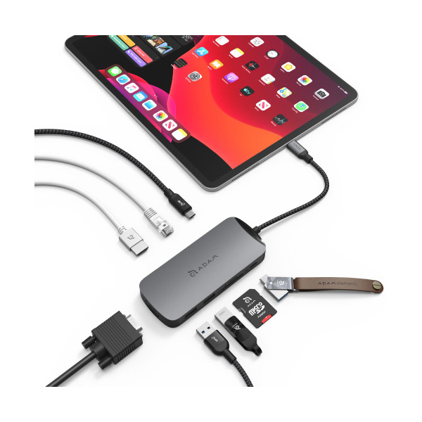 مبدل آدام المنتس مدل CASA Hub X Adam Elements CASA Hub X Grey Adapter