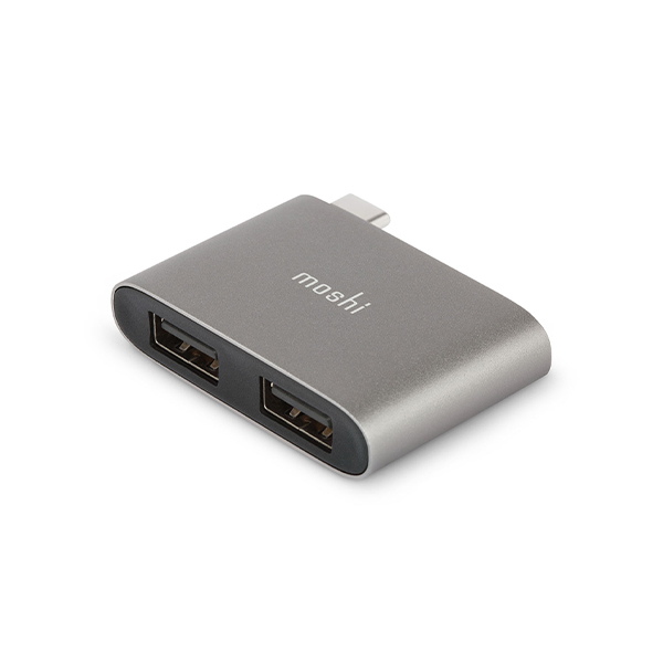 مبدل موشی مدل USB-C to Dual USB-A Moshi USB-C to Dual USB-A Titanium Gray Adapter