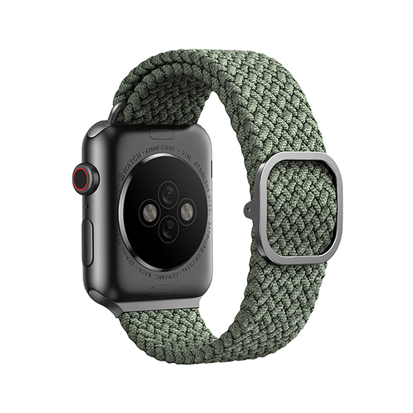 بند اپل‌واچ یونیک مدل Aspen سایز 42/44/45/49 میلی‌متری Uniq Aspen Dark Olive Green Apple Watch 45mm Band