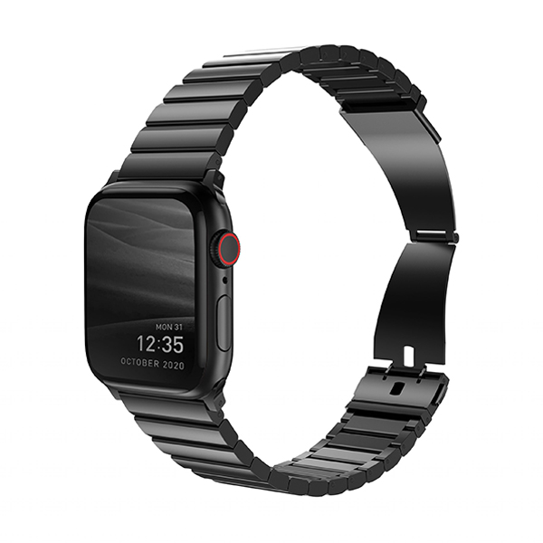 بند اپل‌واچ یونیک مدل Strova سایز 42/44/45/49 میلی‌متری Uniq Strova Black Apple Watch 45mm Band