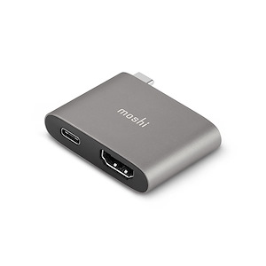 مبدل موشی مدل USB-C to HDMI with Charging Moshi USB-C to HDMI with Charging Titanium Gray Adapter