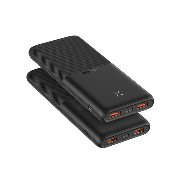 پاوربانک وگر مدل W1168 ظرفیت 10000 میلی‌آمپر Veger W1168 10000mAh Black PowerBank