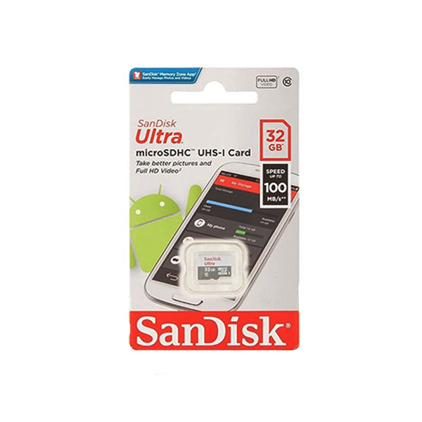 کارت حافظه سندیسک Ultra microSDHC UHS-I ظرفیت 32 گیگابایت SanDisk Ultra microSDHC UHS-I 32GB Card