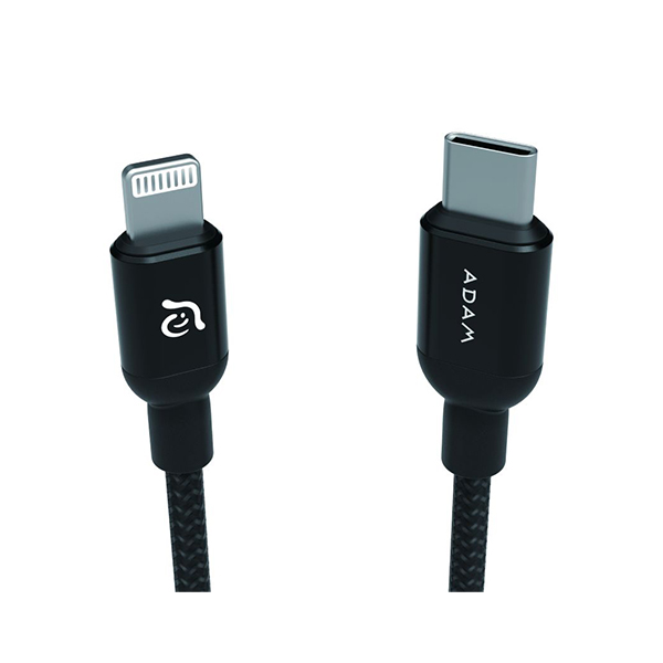 کابل شارژ آدام المنتس مدل PeAk II USB-C to Lightning 1.2m ADAM elements PeAk II USB-C to Lightning 1.2m Black Cable