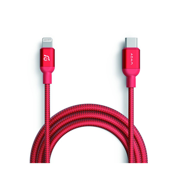 کابل USB-C به Lightning آدام المنتس مدل PeAk II طول 1.2 متر ADAM elements PeAk II USB-C to Lightning 1.2m Red Cable