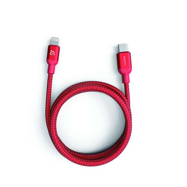 کابل آدام المنتس PeAk II USB-C to Lightning طول 2 متر ADAM elements PeAk II USB-C to Lightning Cable Red - 2m