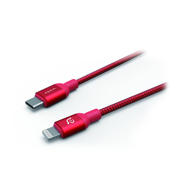 کابل آدام المنتس PeAk II USB-C to Lightning طول 2 متر ADAM elements PeAk II USB-C to Lightning Cable Red - 2m