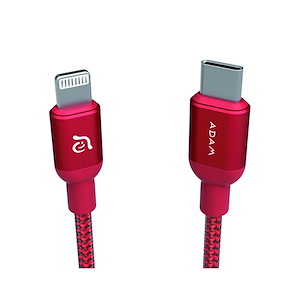 کابل USB-C به Lightning آدام المنتس مدل PeAk II طول 1.2 متر ADAM elements PeAk II USB-C to Lightning 1.2m Red Cable