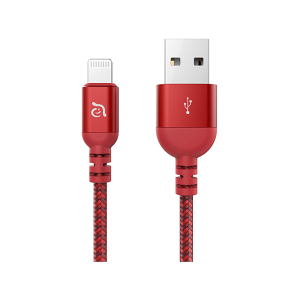 کابل USB به Lightning آدام المنتس مدل PeAk III طول 1.2 متر ADAM elements PeAk III USB to Lightning 1.2m Red Cable