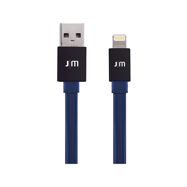 کابل جاست موبایل AluCable Flat USB to Lightning طول 1.2 متر Just Mobile AluCable Flat USB to Lightning Cable Blue - 1.2m