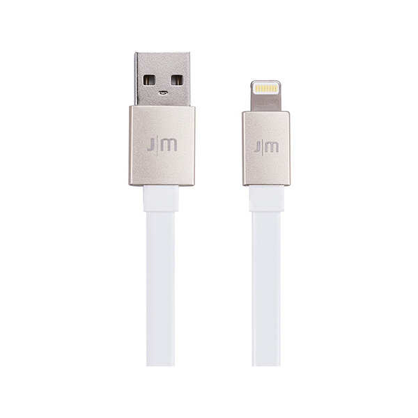 کابل جاست موبایل AluCable Flat USB to Lightning طول 1.2 متر Just Mobile AluCable Flat USB to Lightning Cable Gold - 1.2m