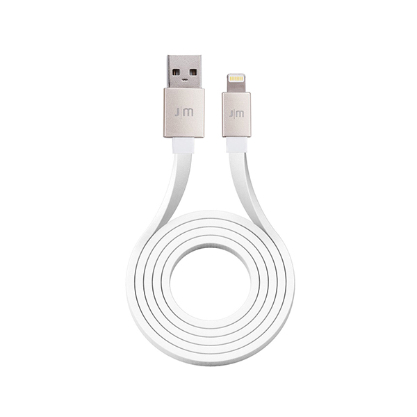 کابل جاست موبایل AluCable Flat USB to Lightning طول 1.2 متر Just Mobile AluCable Flat USB to Lightning Cable Gold - 1.2m