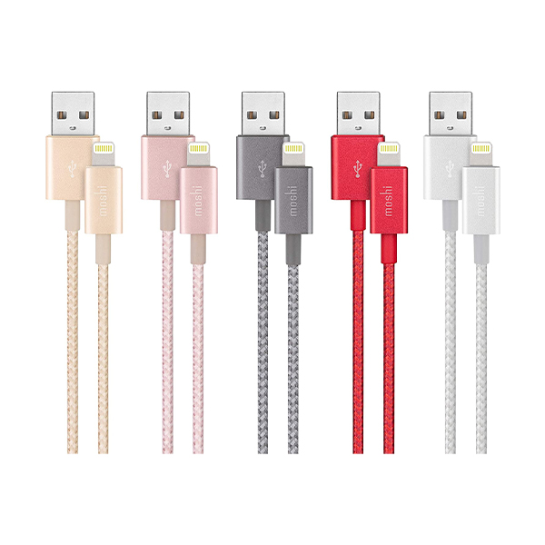 کابل USB به Lightning موشی مدل Integra طول 1.2 متر Moshi Integra USB to Lightning 1.2m Golden Rose Cable