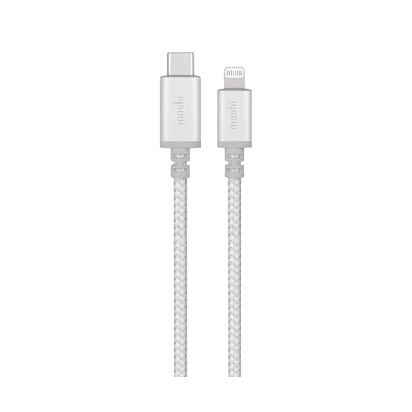 کابل موشی Integra USB-C to Lightning طول 1.2 متر Moshi Integra USB-C to Lightning Cable Jet Silver - 1.2m