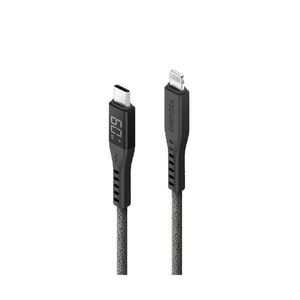 Energea Flow with Display USB-C to Lightning Cable Black - 1.5M Energea Flow with Display USB-C to Lightning Cable Black - 1.5M