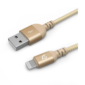 کابل آدام المنتس PeAk III USB to Lightning طول 1.2 متر ADAM elements PeAk III USB to Lightning Cable Gold - 1.2m