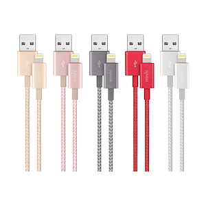 کابل USB به Lightning موشی مدل Integra طول 1.2 متر Moshi Integra USB to Lightning 1.2m Golden Rose Cable