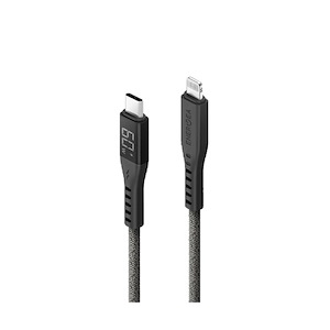 Energea Flow with Display USB-C to Lightning Cable Black - 1.5M Energea Flow with Display USB-C to Lightning Cable Black - 1.5M