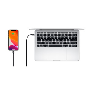 کابل USB-C به Lightning موفی طول 1 متر Mophie USB-C to Lightning 1m Black Cable