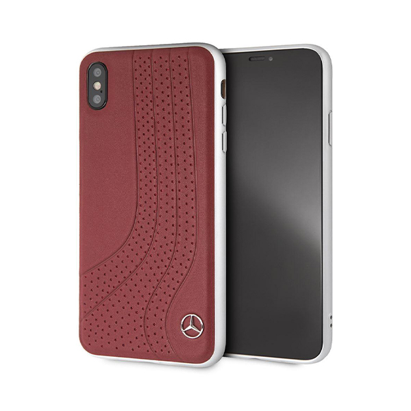 قاب آیفون X/XS سی‌جی موبایل مدل Mercedes-Benz Leather CG Mobile Mercedes-Benz Leather Walnut Brown iPhone X/XS Case