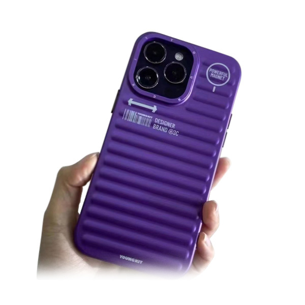 قاب آیفون 13Pro Max یانگکیت مدل Fluorite Luggage-Inspired Glossy YOUNGKIT Fluorite Luggage-Inspired Glossy Purple iPhone 13 Pro Max Case